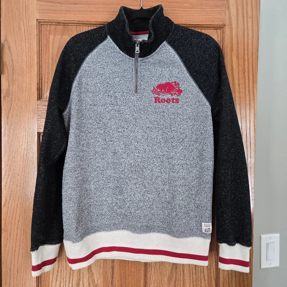 Roots Cabin 1/4 zip up Sweatshirt Mens size Xsmall - Picture 2 of 11